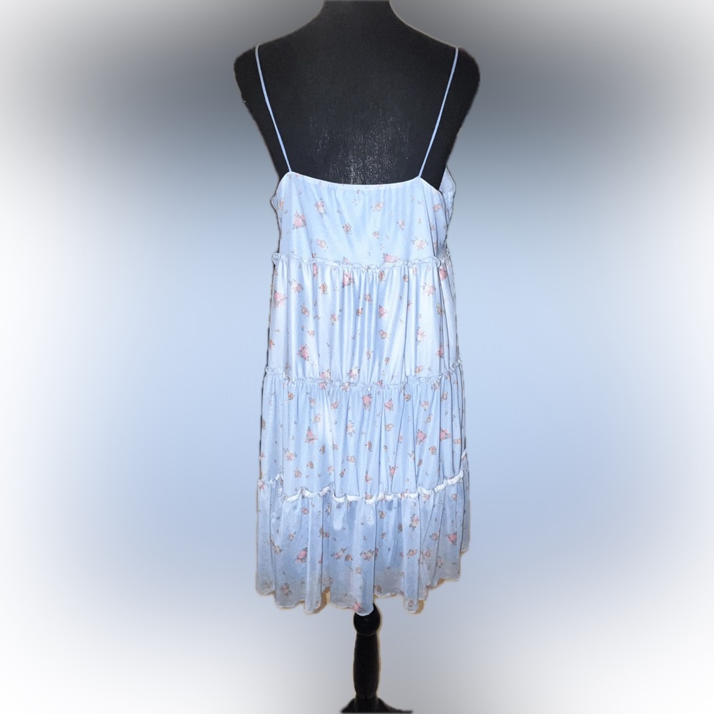 Floral Blue and Pink Dress - Picture 3 of 6